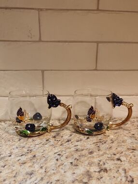 ARC of France Glass Coffee/Tea Cups Set Of 2